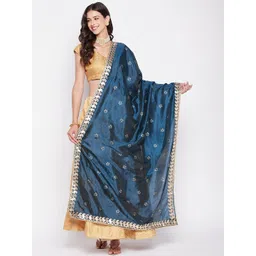 Clora Creation Gotta Patti Floral Embroidered Dupatta-picture-10