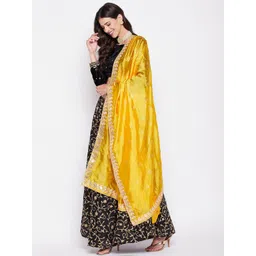 Clora Creation Gotta Patti Floral Embroidered Dupatta image 3