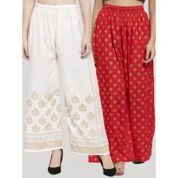 Clora Creation Pack Of 2 Women Printed Ethnic Palazzos-picture-29