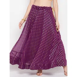 Clora Creation Printed Flared Maxi Skirt-picture-12