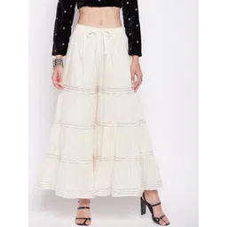 Clora Creation Striped Gotta Patti Flared Cotton Gharara-picture-32