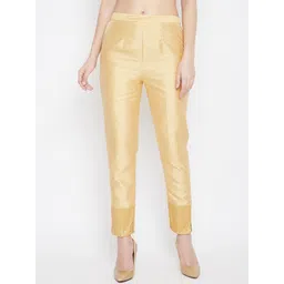 Clora Creation Women Beige Smart Easy Wash Trousers-picture-33