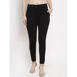 Clora Creation Women Black Solid Jeggings-picture-35
