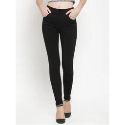 Clora Creation Women Black Solid Skinny-Fit Jeggings-picture-31