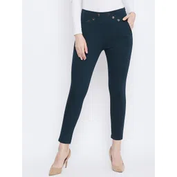 Clora Creation Women Black Solid Skinny-Fit Treggings-picture-32