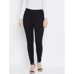 Clora Creation Women Black Solid Treggings-picture-26