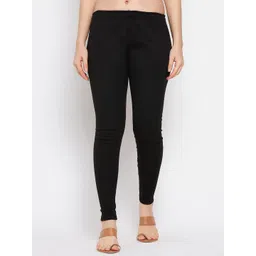 Clora Creation Women Black Solid Woolen Ankle-Length Leggings-picture-27