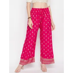 Clora Creation Women Floral Printed Wide Leg Palazzos-picture-20