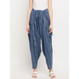 Clora Creation Women Grey Solid Pure Cotton Loose-Fit Patiala Salwar-picture-40