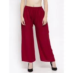 Clora Creation Women Maroon Flared Ethnic Palazzos-picture-21