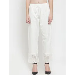 Clora Creation Women Off-White Solid Straight Palazzos-picture-30