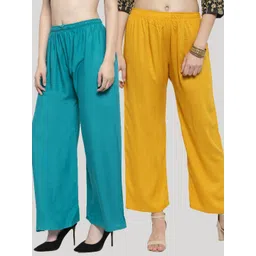 Clora Creation Women Pack of 2 Flared Palazzos-picture-14