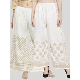 Clora Creation Women Pack of 2 Printed Ethnic Palazzos-picture-37