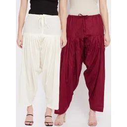 Clora Creation Women Pack Of 2 Solid Pure Cotton Salwars-picture-17