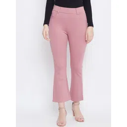 Clora Creation Women Pink Solid Bootcut Treggings-picture-35