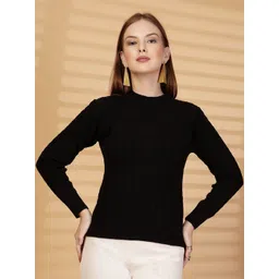 Clora Creation Women Self Design Woollen Pullover Sweater-picture-36