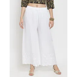 Clora Creation Women White Embroidered-picture-34