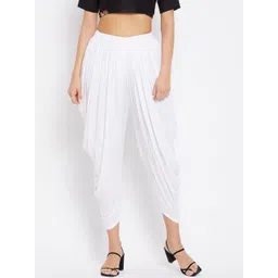 Clora Creation Women White Solid Dhoti Salwar-picture-33