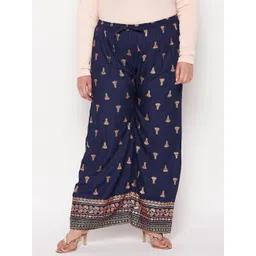 CLORA CREATION PLUS Women Ethnic Motifs Printed Flared Palazzos-picture-13