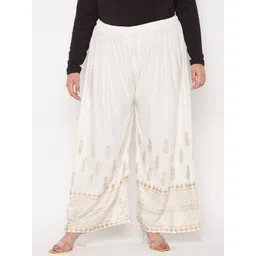 CLORA CREATION PLUS Women Ethnic Motifs Printed Wide Leg Palazzos-picture-12