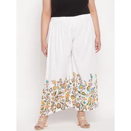 CLORA CREATION PLUS Women Floral Hem Design Palazzos-picture-32