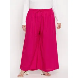 CLORA CREATION PLUS Women Mid-Rise Wide Leg Palazzos-picture-16