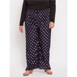 CLORA CREATION PLUS Women Polka Dot Printed Straight Fit Palazzos-picture-27
