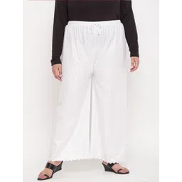 CLORA CREATION PLUS Women Self Design Straight fit Palazzos-picture-16