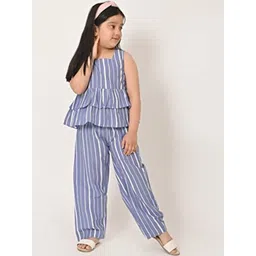 Cloth Bites Girls Striped Pure Cotton Top with Trousers-picture-26
