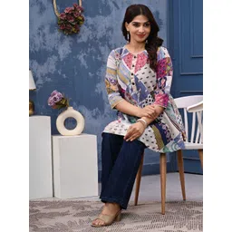 Cloth Bites Women Floral Print Cotton A-Line Top-picture-12