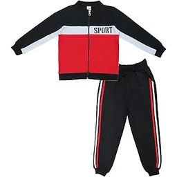 Clothe Funn Boys Winter Tracksuit, Hood Jacket & Track Pant Set (Boys Hood Jacket With Track Pant, IN, Age, 13 Years, 14 Years, Regular, White, Red & Blacl)-picture-29
