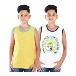 Clothe Funn Boys Pack Of 2 Graphic Printed Round Neck Cotton T-shirts-image-27