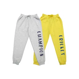 Clothe Funn Boys Pack Of 2 Printed Mid Ride Joggers-image-4