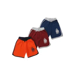 Clothe Funn Boys Pack Of 3 Printed Cotton Regular Shorts-image-40