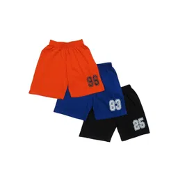 Clothe Funn Boys Pack Of 3 Varsity Printed Cotton Shorts-image-44