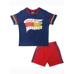 Clothe Funn Boys Printed Pure Cotton T-shirt With Shorts-image-11
