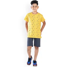 Clothe Funn Boys Printed T-shirt with Shorts Set-picture-36