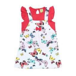 Clothe Funn Conversational Printed Cotton Pinafore Dress With Top-picture-48