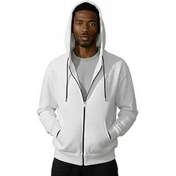 clothify Black Hoodie for Men with Zipper | Winter Hoodies for Men | Stylish Mens Hoodies | Comfortable Hoodie for Man |-picture-23