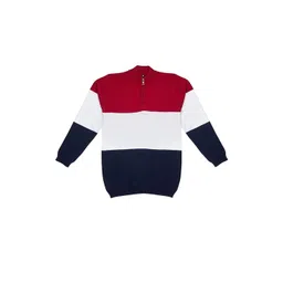 CLOTHIFY Boys Colourblocked Half-zip High Neck Pullover Sweater-picture-13