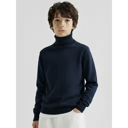 CLOTHIFY Boys High Neck Woolen Pullover Sweater image 1
