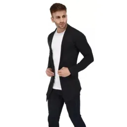 clothify Men’s Cotton Shrug | Open Full Sleeve Shawl Cardigan for Men, Best for Casual Wear image 2