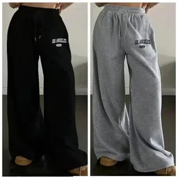 clothina Pack of 2 Women Solid Multicolor Track Pants-picture-40