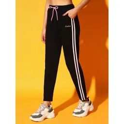 clothina Women Solid Black Track Pants-picture-32