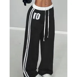 CLOTHINA Women Striped Loose Fit Trousers-picture-36