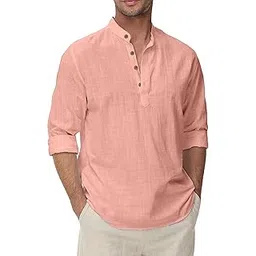 clothing veda Men's Cotton Blend Short Kurta Full Sleeve, Mandarin Collar, Solid, Regular Fit, Ethnic & Casual Wear-picture-49