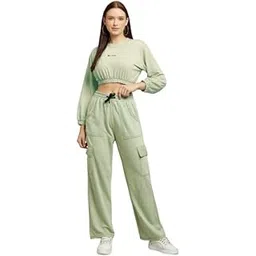 clothink india 2 Piece Outfits Jacket and Jogger Cargo Pants Set for Women's & Girls Cargo Pants Set-picture-40
