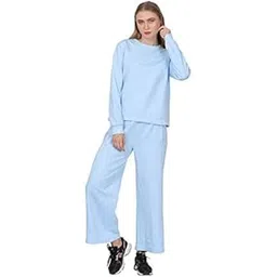 clothink india Fleece Track Suits for Women/Stylish Regular Fit Fleece Track Suit Set with Pockets/Ladies Track Suit for Sportswear, Nightwear, Jogging, Daily Use Gym Wear (Yellow,Green,Blue)-picture-37
