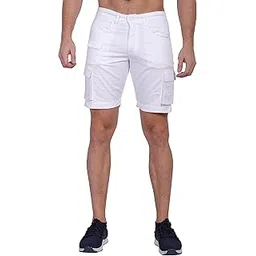 clothink india Men's Cargo Shorts (Grey, Black, White, Olive Green, Navy Blue, Khaki, Cream)-picture-45