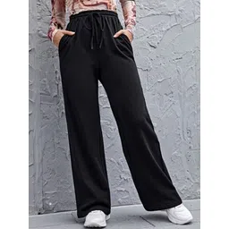clothink india Women Solid Black Track Pants-picture-17